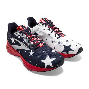 Brooks Launch 8 Road Running Shoes - Womens, Blue/Red/White | IE-QYB675984